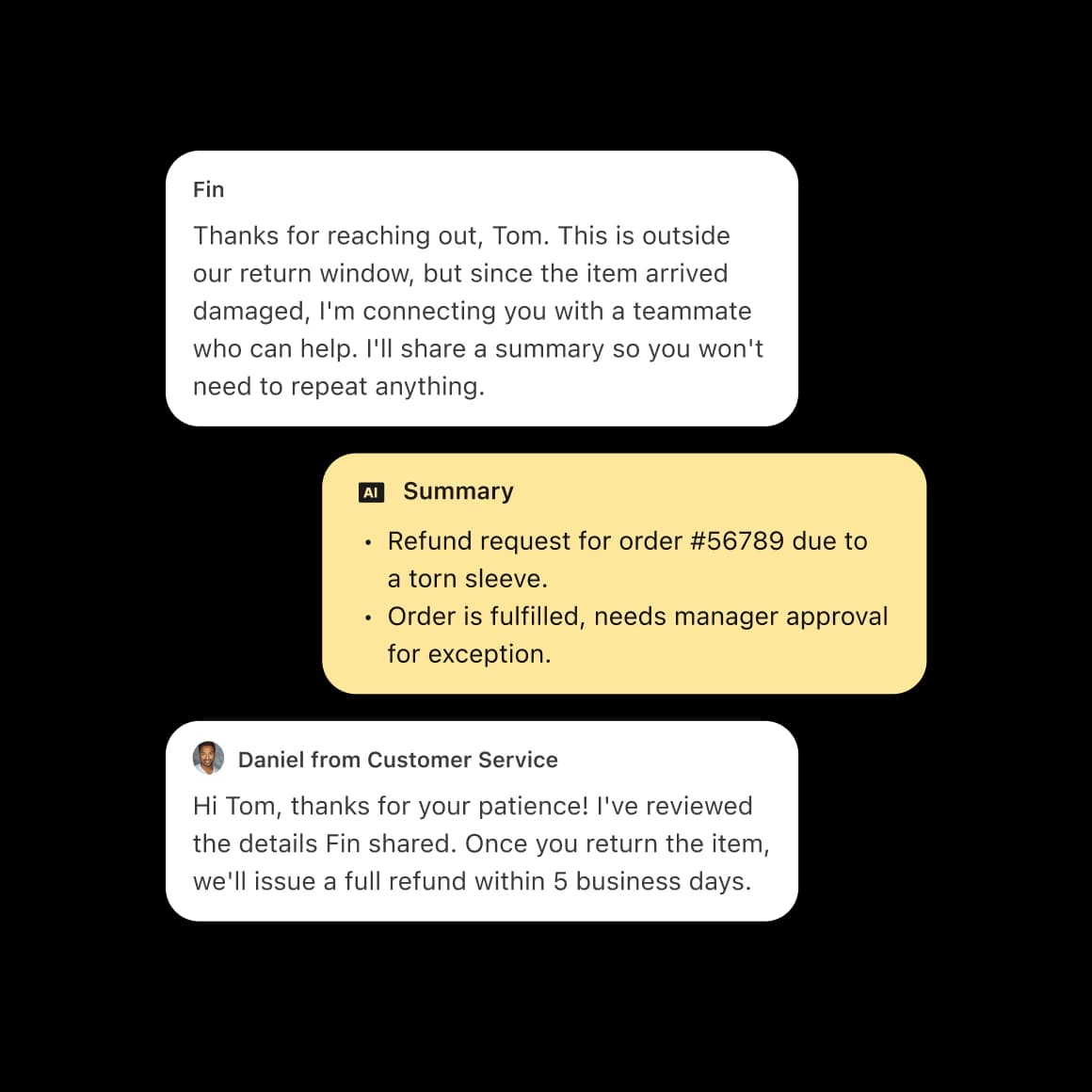 Fin messenger UI