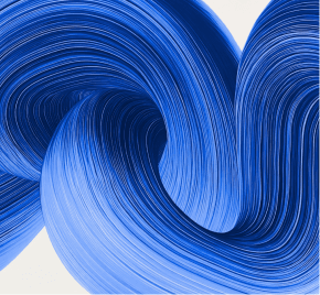 Abstract blue spiral painting