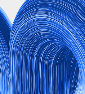 Abstract blue swirl painting