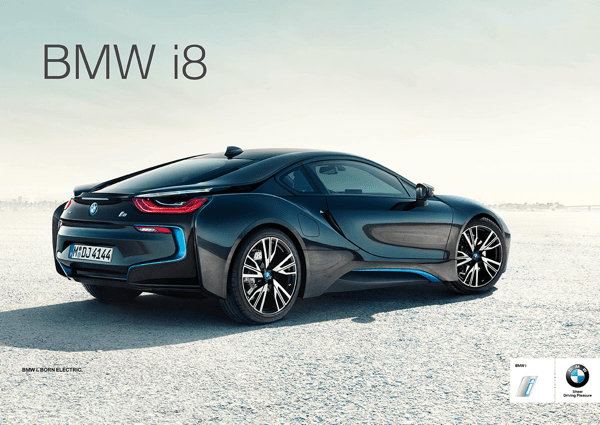 advert for the BMW i8 - the product is the ad