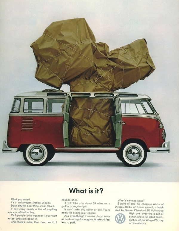 1960s ad for the Volkswagen station wagon