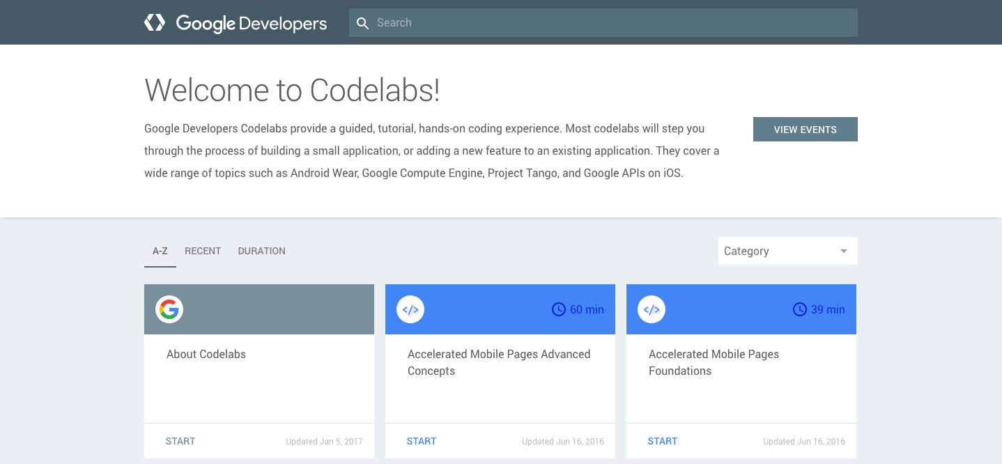 Google Codelabs