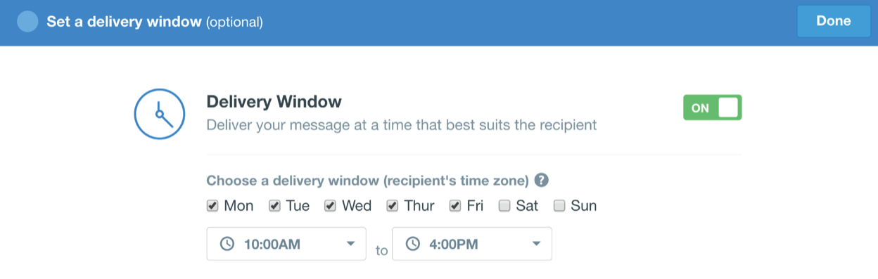 New delivery windows for push notifications