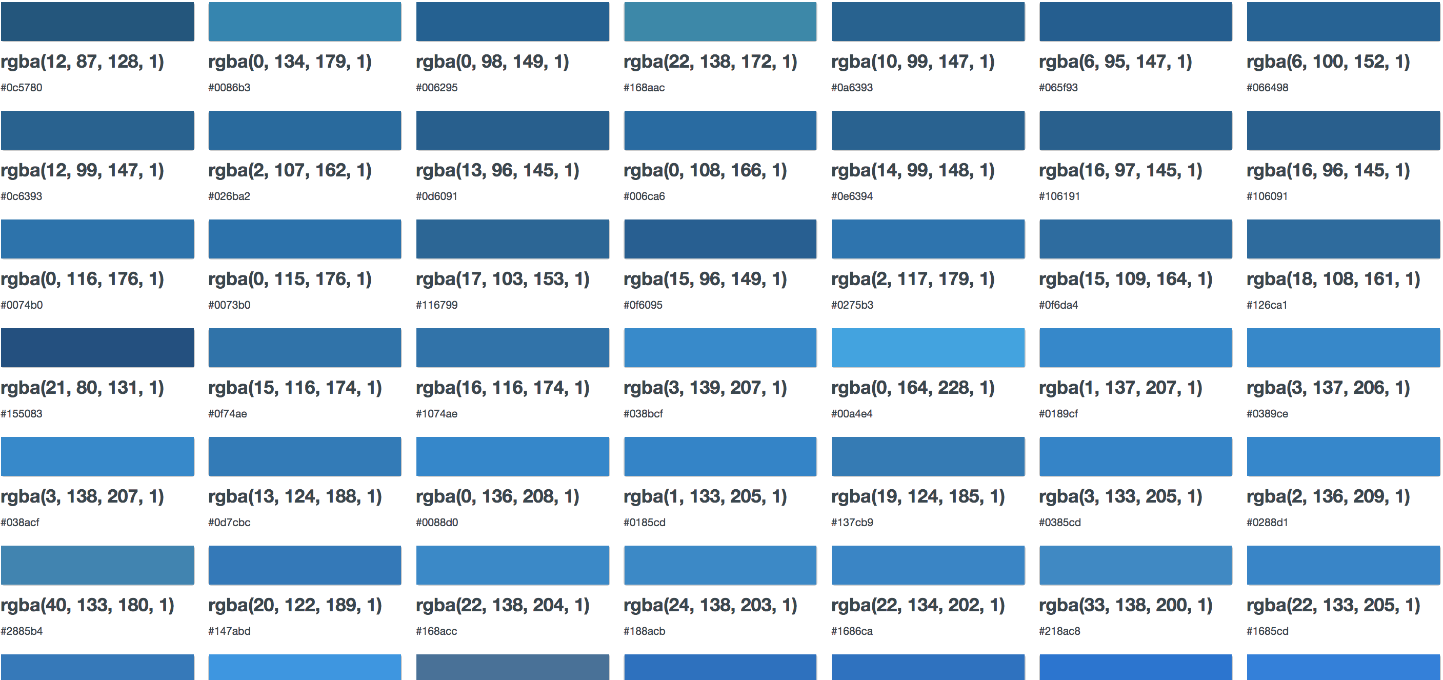 Shades Of Blue Color: +50 Blue Colors with Hex Codes