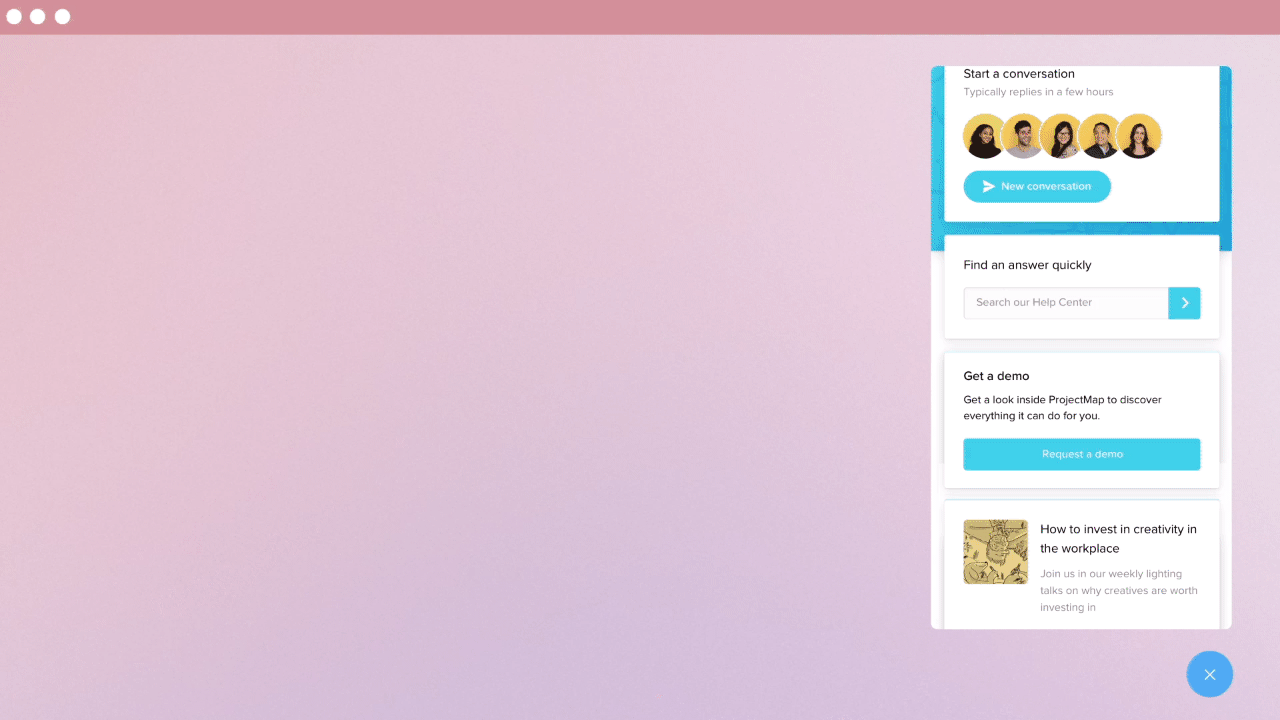The new Messenger home screen is the perfect front desk for your website or app