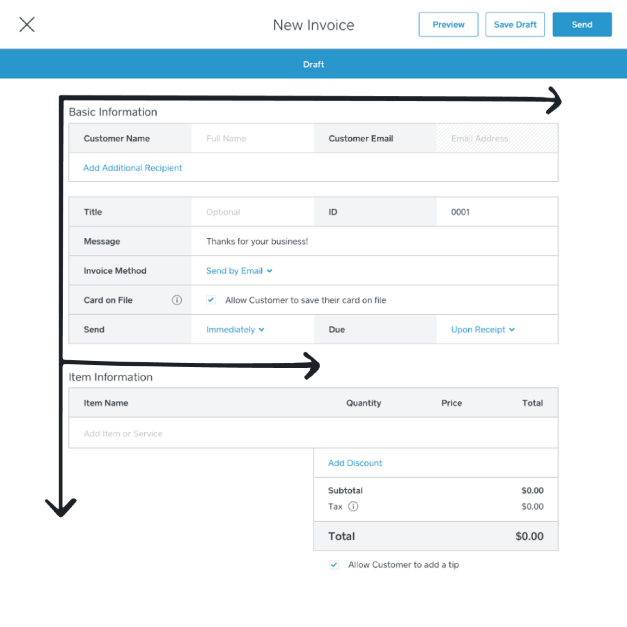 New Square Invoice