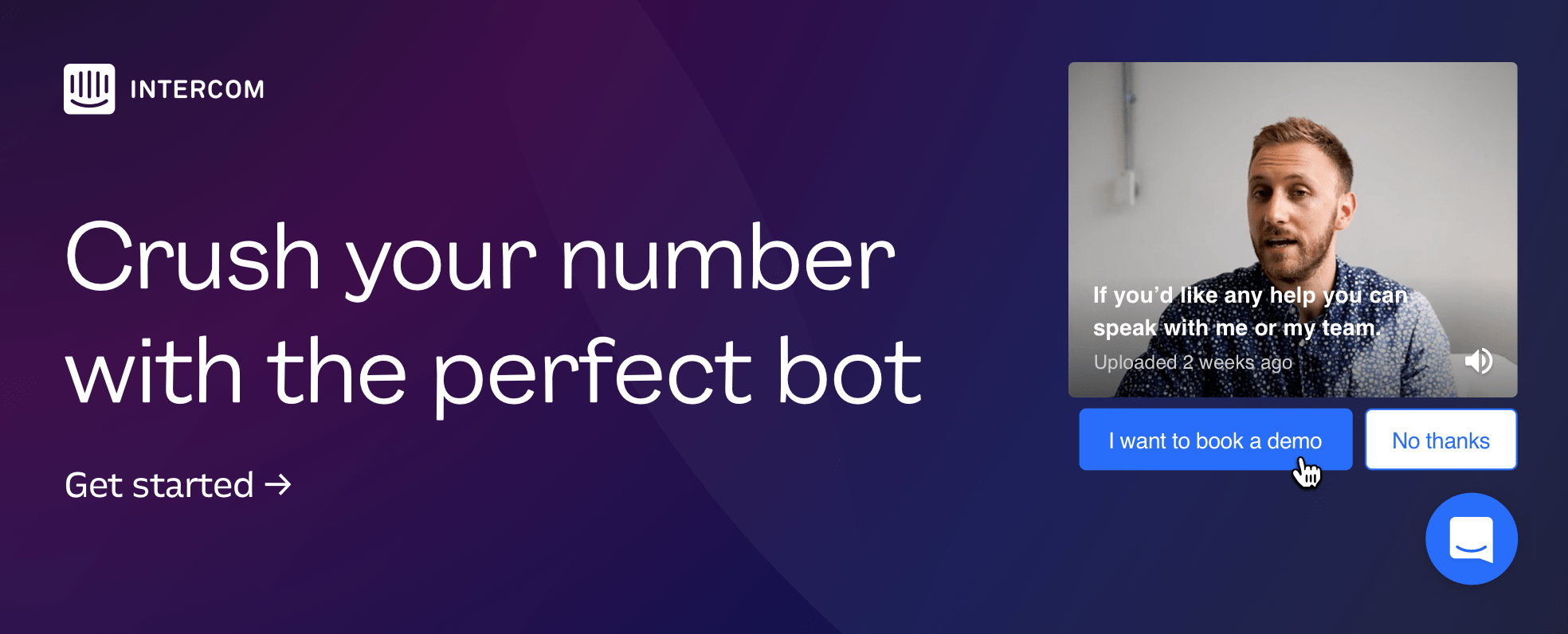 Be the first to try Video Bots from Intercom