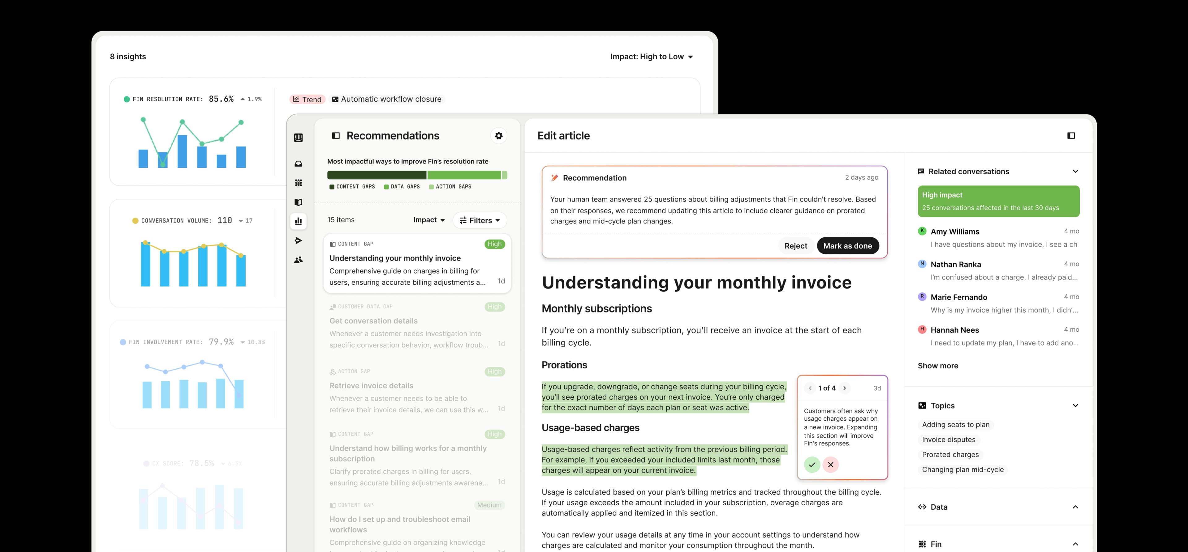 Fin messenger UI