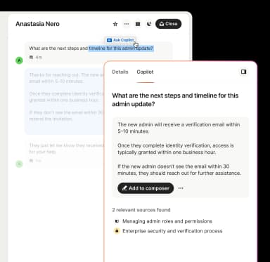 Copilot product UI