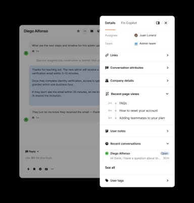 Customer intelligence UI