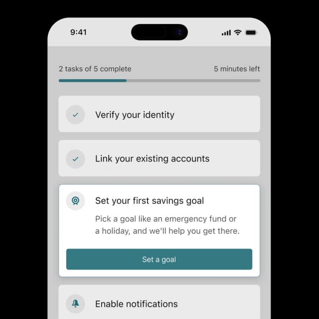 Onbording wizard UI