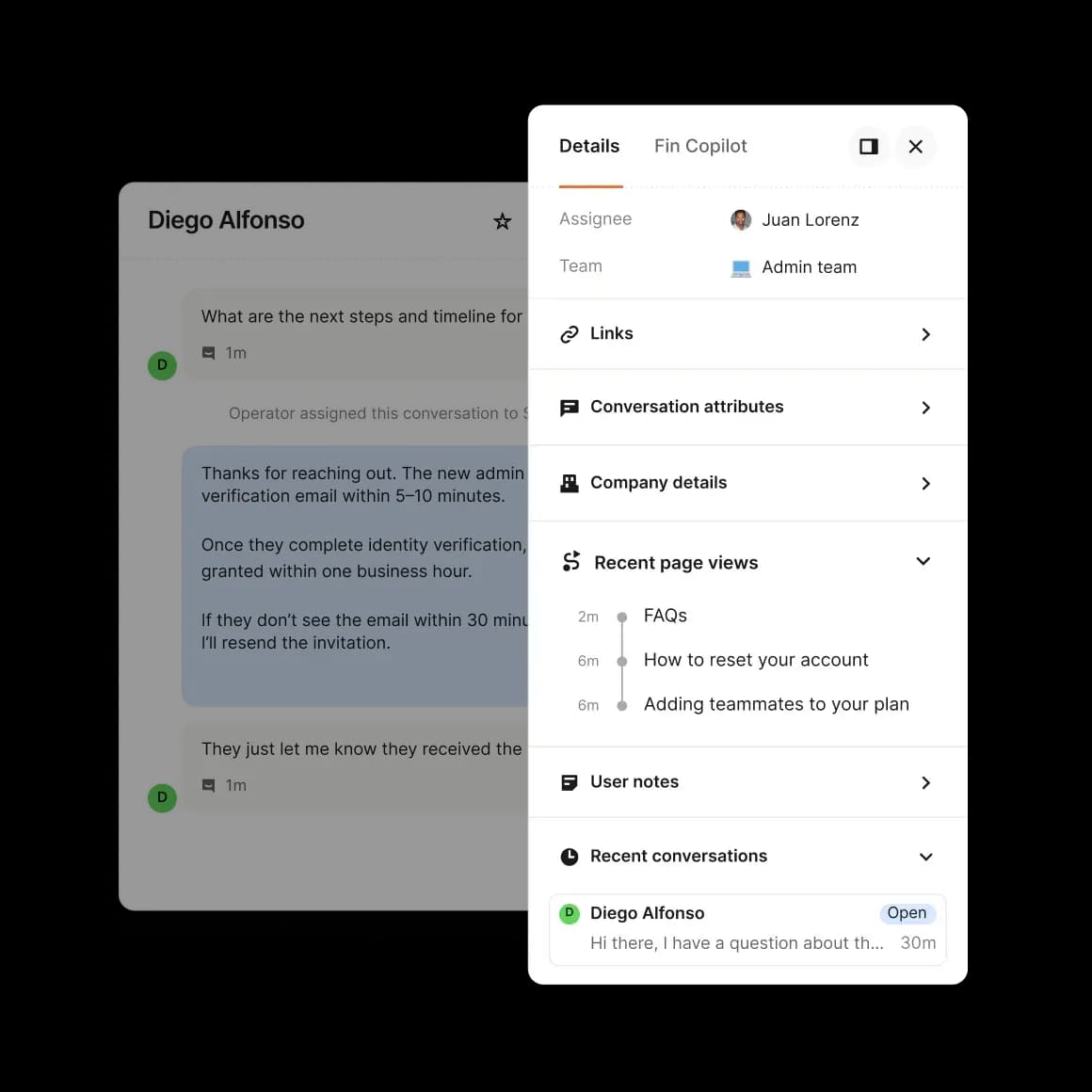 Customer intelligence UI