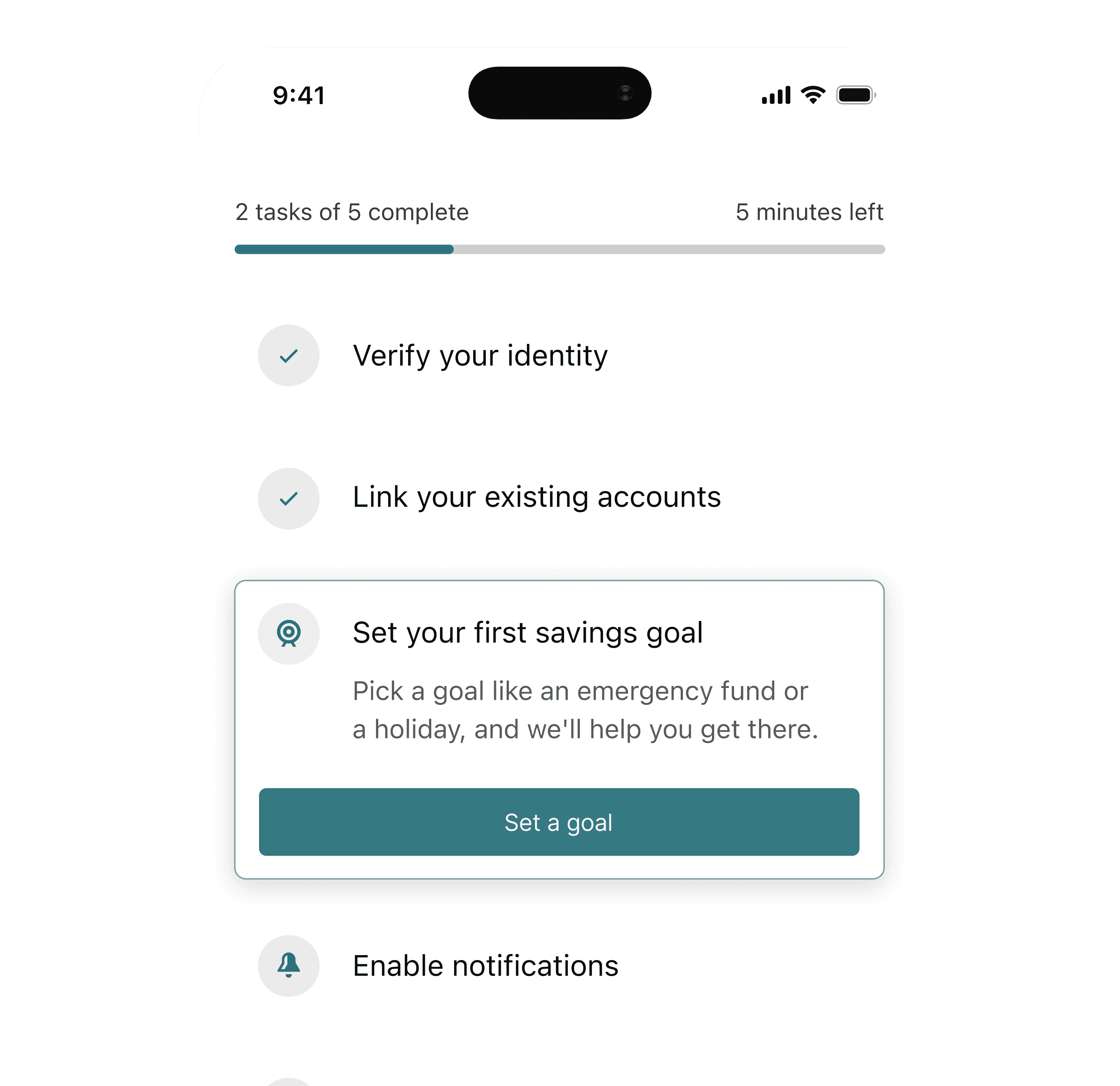 Onbording wizard UI