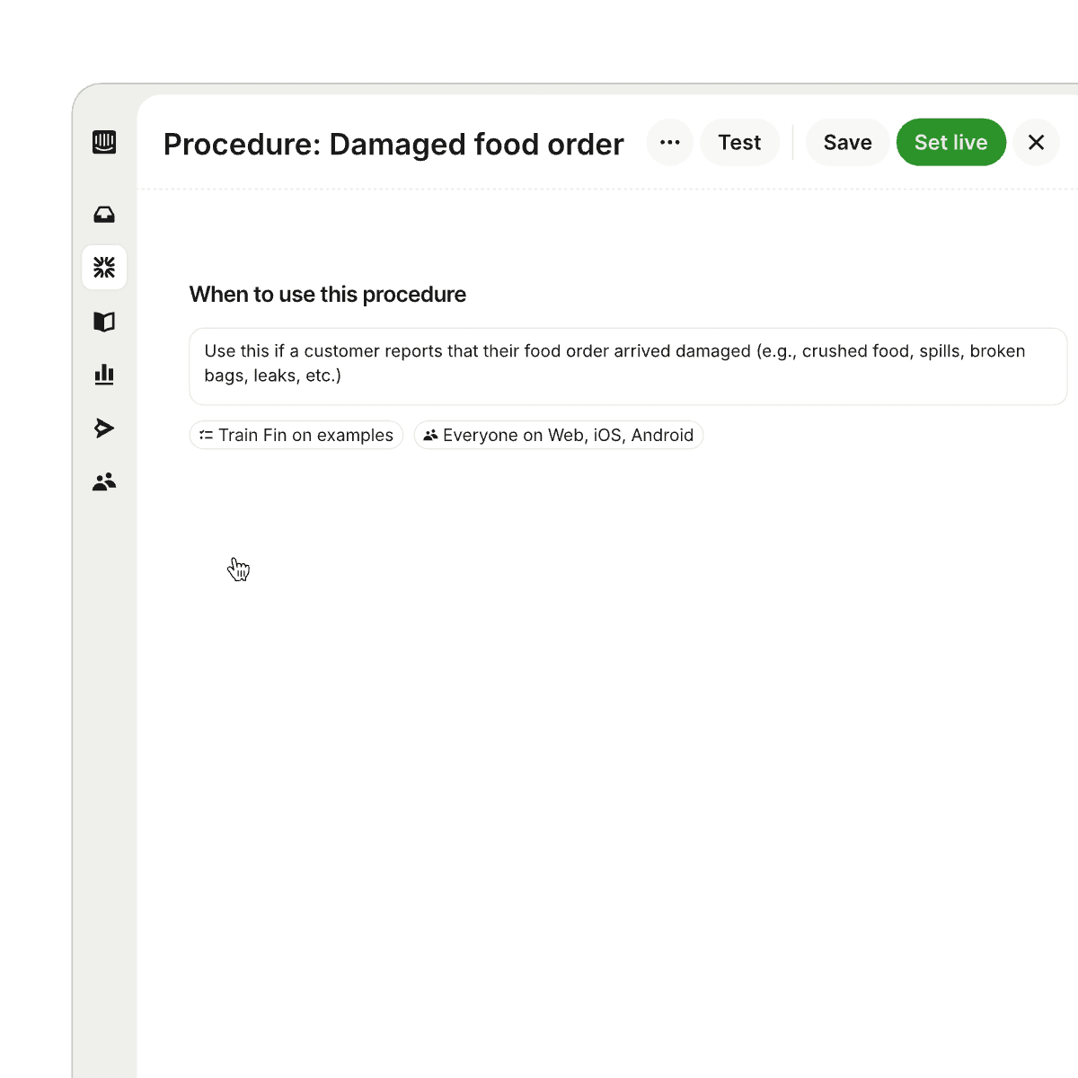 Create a Procedure using natural language.